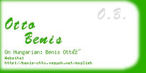 otto benis business card